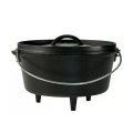 cast iron 3-leg camping dutch oven pot